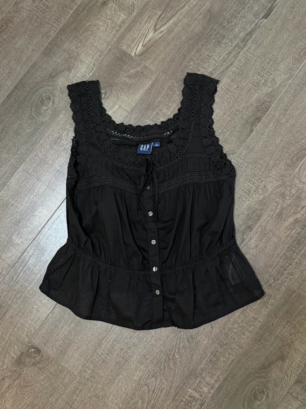Gap Lace Cotton Blouse - Size small